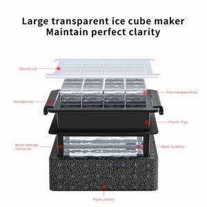 16 khoang vuông <span class=keywords><strong>Cube</strong></span> <span class=keywords><strong>Ice</strong></span> Maker chậm tan chảy Silicone <span class=keywords><strong>Ice</strong></span> <span class=keywords><strong>Cube</strong></span> khay tái sử dụng tinh thể rõ ràng Silicone khay đá - Product Image 3