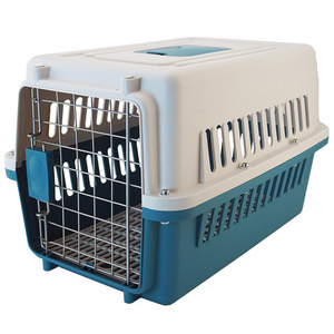 Transportín de Plástico Pequeño para Mascotas con Puerta de Alambre de Hierro, Transpirable, para Gatos y Perros Pequeños - Product Image 1