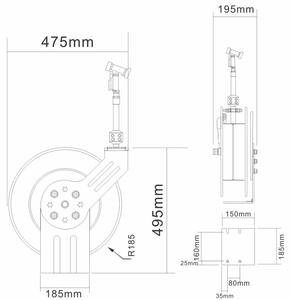 Enrouleurs de Tuyaux Rétractables à Ressort Ouvert en Acier Moderne 20M, Fixation Murale Multi-positions, Équipement Commercial de Restauration - Product Image 2