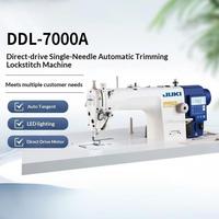 Machine à coudre industrielle à point plat JUKI DDL-7000A, point noué à aiguille simple, coupe-fil automatique avec LED pour vêtements