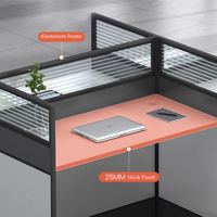 Centre d'appels moderne Bureau modulaire Poste de travail pour 6 personnes Bureau cloison Bureau poste de travail