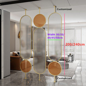 Séparateurs de salon en vente chaude Séparations d'écran en métal de luxe Écrans en verre trempé et séparateurs de pièce - Product Image 6