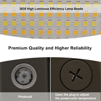 Reflector LED de Aluminio para Exteriores, IP65, SMD, Alta Luminosidad, Impermeable, Sensor Amplio, CRI 80, 160lm/W, para Patio, Venta al Por Mayor