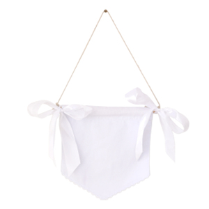 <span class=keywords><strong>En</strong></span> gros, Guirlande de bienvenue pour chambre d'enfant <span class=keywords><strong>en</strong></span> <span class=keywords><strong>toile</strong></span>, brodée avec le nom du bébé et nœuds - Product Image 6
