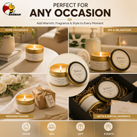 Bougie parfumée en cire de soja Beeman, boîte en métal, aromathérapie, parfum d'ambiance, 25 heures de combustion, cadeau de mariage, étiquette privée personnalisée, OEM