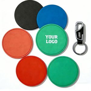 Sous-verre rond pour tasse de thé de restaurant avec logo personnalisé, sous-verre en silicone en gros pour bar, hôtel, promotion, cadeau d'affaires, sous-verres en PVC - Product Image 1