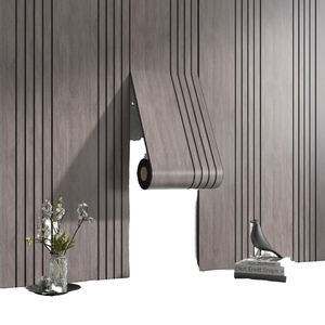 สติกเกอร์ติดผนังลายไม้ 3 มิติ แบบลายนูน ดีไซน์เรขาคณิต กันน้ำ สำหรับตกแต่งผนังทีวี ห้องนั่งเล่น - Product Image 1