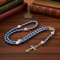 Chapelet Catholique en Perles de Verre – Collection Classique de Perles de Prière pour la Dévotion Quotidienne – Bijou de Foi