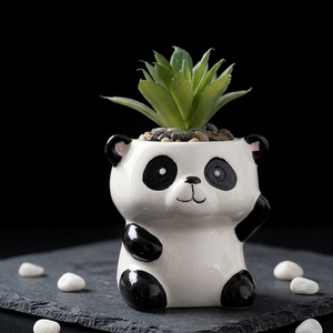 Macetas de Cerámica con Diseño de Animales y Flores para Suculentas, Transpirables, Resistentes a la Corrosión y a la Deformación, Creativas para el Hogar y el Jardín - Product Image 3
