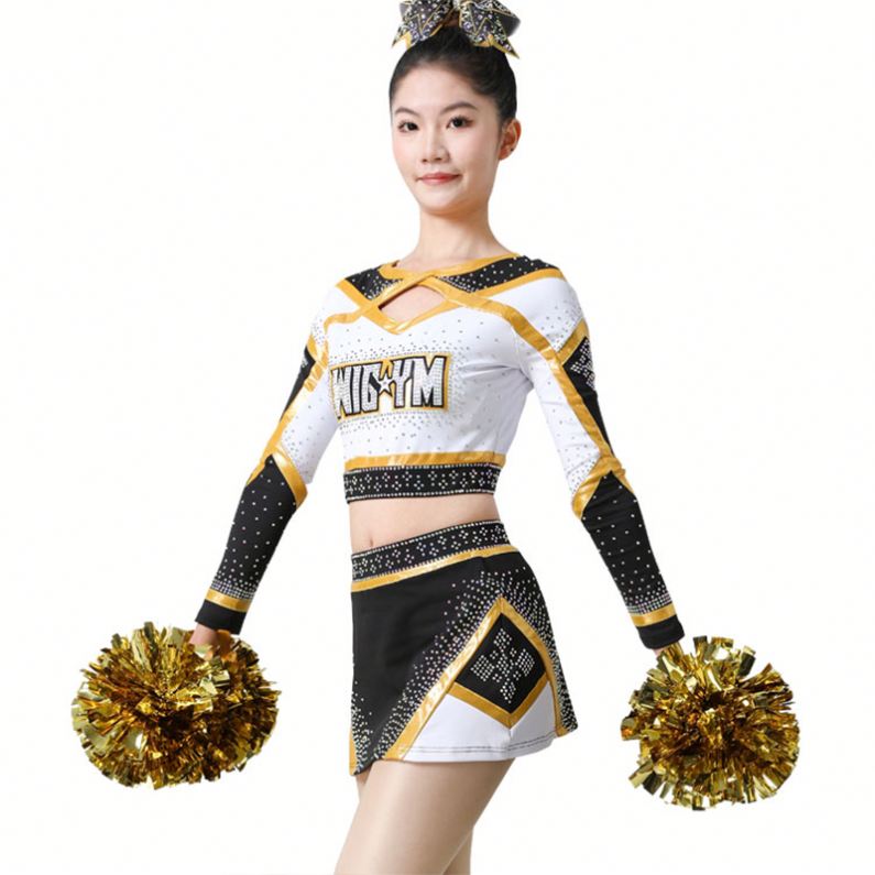 Alibaba.com上の高品質な黒と黄色のチアリーディング制服メーカーと黒