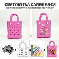 Sac à main personnalisable en EVA imperméable, mini sac fourre-tout portable et léger, avec deux ouvertures, sac de sortie, couleur bonbon, durable
