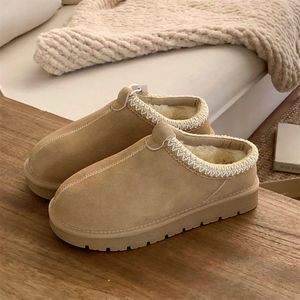 <span class=keywords><strong>Bottes</strong></span> Chelsea Plateforme XIXITIAO pour <span class=keywords><strong>Femme</strong></span> en Cuir Véritable, Chaussures à Enfiler Fourrées Chaudes Hiver, Demi-Mocassins Antidérapants en <span class=keywords><strong>Caoutchouc</strong></span> - Product Image 2