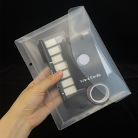 Carpeta de Archivos Transparente RINGNOTE Tamaño A5, Impresa con UV, con Botón a Presión, Bolsa de Plástico para Documentos, Sobres para Hojas Sueltas con Encuadernación de Discos