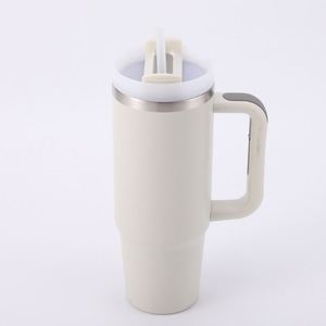Gobelet de voyage isotherme H2.0 pour voiture, 30 oz, double paroi sous vide, avec couvercle et paille, antidérapant, logo personnalisé OEM - Product Image 5