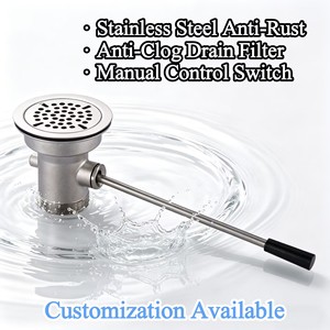 <span class=keywords><strong>Desagüe</strong></span> de <span class=keywords><strong>Fregadero</strong></span> de Acero Inoxidable de Alta Resistencia Directo de Fábrica con Manija Larga para Proyectos Comerciales de Restaurantes y Hoteles - Product Image 1