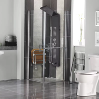Kangrun nouveau lancement antirouille et durable noir premium en acier inoxydable mural salle de bain panneau de douche colonne système de tour
