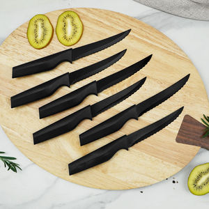 Kitchenware 14-Piece Black PP Handle Cutlery <b>Set</b> Black Anti-Bacterial Coating Kitchen <b>Knife</b> <b>Set</b> with Block - Product Image 2