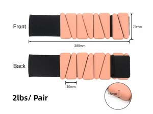 Accessoires de fitness pour la maison : Poids de cheville 1lb, 2lb, 4lb et poids de poignet réglables en silicone - Product Image 3