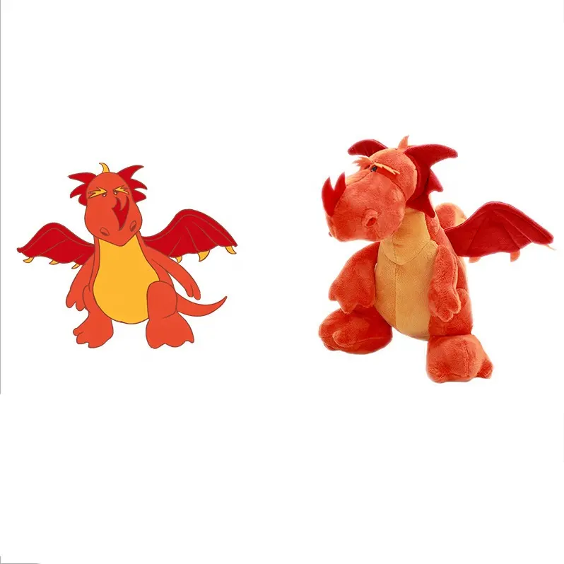 Дешевый красный динозавр на заказ, плюшевый дракон, игрушка-животное