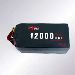 Bateria Li-Po de alta taxa de 25,6V 12000mAh 12Ah12S para drone UAV, bateria UAV HD de fabricação, multirotor Vtol de vento fixo