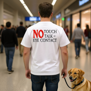 T-shirt « Pas de conversation ni contact visuel » pour chien d'assistance - Product Image 2