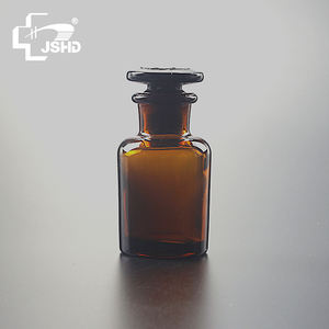 प्रयोगशाला एम्बर अभिकर्मक बोतल चौड़े मुंह अभिकर्मक बोतल के साथ कांच या प्लास्टिक डाट - Product Image 3