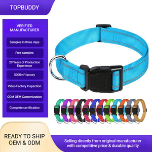 Collar Reflectante <span class=keywords><strong>de</strong></span> Nailon para Perro, Correas <span class=keywords><strong>de</strong></span> Seguridad <span class=keywords><strong>de</strong></span> Alta Visibilidad para el Cuello del Perro, Collar Ajustable para Perros Pequeños, Medianos y Grandes, y Cachorros - Product Image 2