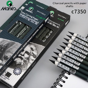 Crayons de fusain <span class=keywords><strong>Marie</strong></span>'s C7350 pour peinture et croquis, entièrement en carbone, faciles à découper, spécial papier, portables, 12 pièces/boîte - Product Image 1