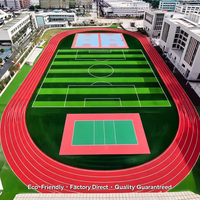 Piste de course en caoutchouc in situ pour complexe sportif, résistante aux UV, toutes saisons, qualité export pour les stades du Moyen-Orient