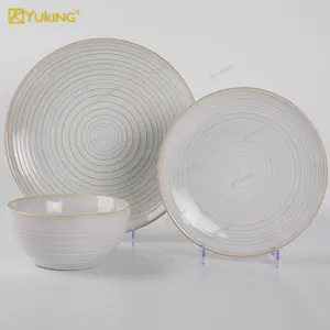 Wholesale Stoneware Chinese Luxury Crockery Porcelain Dinnerware Sets Plate Ceramic Opalware Dinner Set