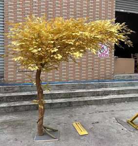 Pohon <span class=keywords><strong>Maple</strong></span> buatan kualitas tinggi Pohon Banyan emas besar dalam ruangan luar ruangan dekorasi tempat indah pohon lanskap tanaman - Product Image 6