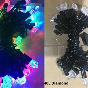 Bán Buôn 6.4M <span class=keywords><strong>LED</strong></span> Không Thấm Nước Chuỗi Đèn Dây Màu Đen Ống Bóng Bông Tuyết Sao Giáng Sinh Đám Cưới Ngoài Trời Chuỗi Đèn Ip44 - Product Image 4