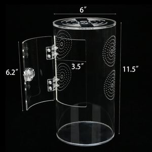 Eco-Friendly Round <strong>Reptile</strong> <strong>Cage</strong> Lid Transparent Acrylic Arboreal Enclosure <strong>Display</strong> Case Indoor Use 1.0Kg All Seasons - Product Image 2