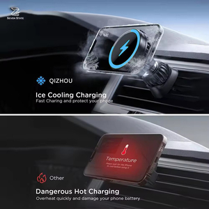 Chargeur sans fil magnétique pour <span class=keywords><strong>voiture</strong></span>, avec <span class=keywords><strong>support</strong></span> de charge de refroidissement par glace, <span class=keywords><strong>support</strong></span> de téléphone de <span class=keywords><strong>voiture</strong></span> rotatif à 360 ° - Product Image 6
