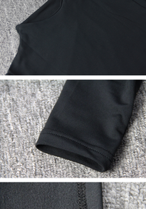 Magliette con Top corto nero Sexy magliette corte di base camicie da <span class=keywords><strong>donna</strong></span> bianche da Club Harajuku _ primavera inverno Top corti a maniche lunghe - Product Image 5