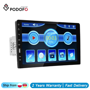 Autoradio Podofo 9'' 1 Din, autoradio simple DIN, lecteur MP5, WiFi, BT, FM, égaliseur et microphone, compatible universel, électronique automobile - Product Image 1
