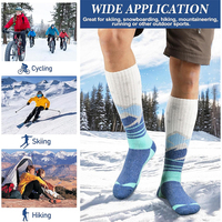 Chaussettes de ski en laine personnalisées avec logo pour le snowboard, chaussettes d'hiver chaudes et épaisses, hauteur genou, pour lutter contre le froid