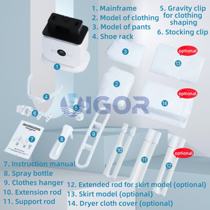 Asciugatrice e Stiratrice Portatile per Vestiti, Macchina Automatica <span class=keywords><strong>Gonfiabile</strong></span> per Stirare e Asciugare <span class=keywords><strong>Camicie</strong></span> - Product Image 6