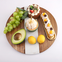 Planche à fromage en marbre et bois d'acacia gravé, design moderne et écologique COSEN, vente en gros, vaisselle très prisée pour aliments secs