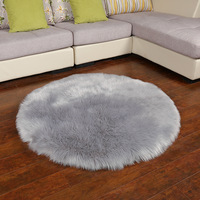 Langes Plüsch teppich Imitation Wolle Leder Schlafzimmer Sofa kissen, Erker Kissen, kreisförmige Anti-Rutsch-Teppich Fuß polster