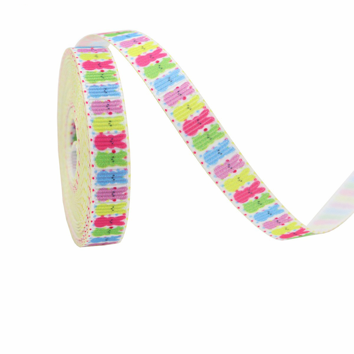 Lapin blanc coloré-1 cm * 10 yards