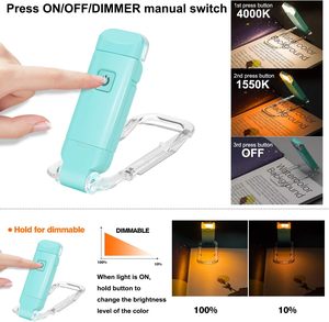 Lampe de lecture en gros, rechargeable par USB, à intensité variable, veilleuse LED à clipser pour la lecture - Product Image 6