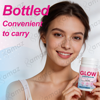Permen Karet Kecantikan Amaz OEM Glow Beauty, Suplemen Kulit Bercahaya dengan Asam Hialuronat, Vitamin C, Biotin untuk Kesehatan Wanita