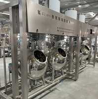 Chaudière sphérique à triple cuve pour lait de soja en acier inoxydable 304, machine à chauffage à vapeur pour ligne de production de tofu