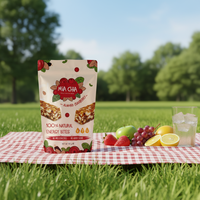 Sachet debout de qualité alimentaire, impression en héliogravure, réutilisable, pour fruits secs, emballage de collation pour amandes, canneberges