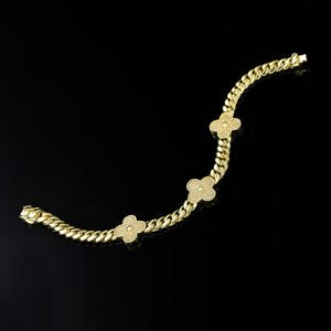 Collar y Pulsera <span class=keywords><strong>de</strong></span> Cadena Fashion Clover <span class=keywords><strong>Monaco</strong></span>, Chapados en <span class=keywords><strong>Oro</strong></span> <span class=keywords><strong>de</strong></span> 14K y 18K, con Zirconia, Accesorio para Mujer, Estilo Hiphop - Product Image 5