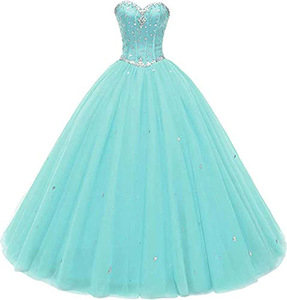 Robes de soirée pour filles, style princesse, sans bretelles, pour Quinceañera, robes de soirée pour femmes - Product Image 3