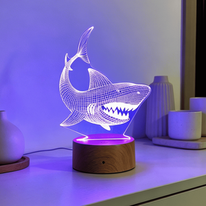 LED Wood Grain <b>Light</b> Usb Touch Lamp Acrylic Decorative Atmosphere Lamp Children's Room Sleep Lamp - Product Image 6