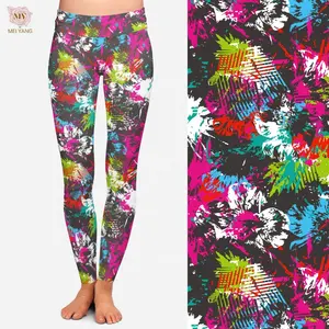 Mallas de yoga con estampado de grafiti para fiesta urbana, leggings ajustados con estampado digital MEI YANG, 2022