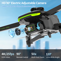 Drone T1000 MAX avec caméra HD et moteur sans balais, quadricoptère RC à vol stationnaire par flux optique avec télécommande à écran